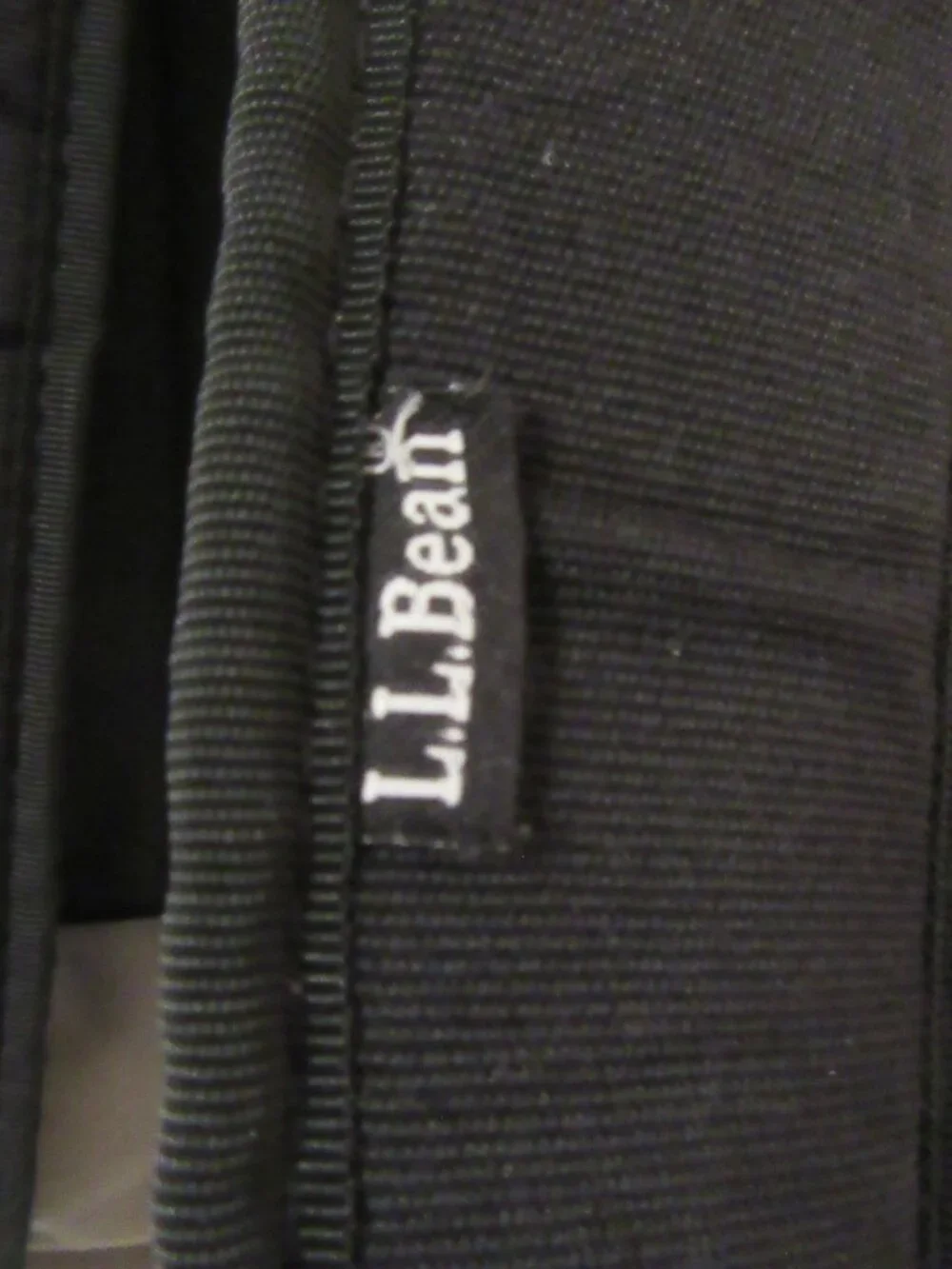 Vintage LL Bean Canvas Y2K Backpack Metal Closure Zip Gray & Black